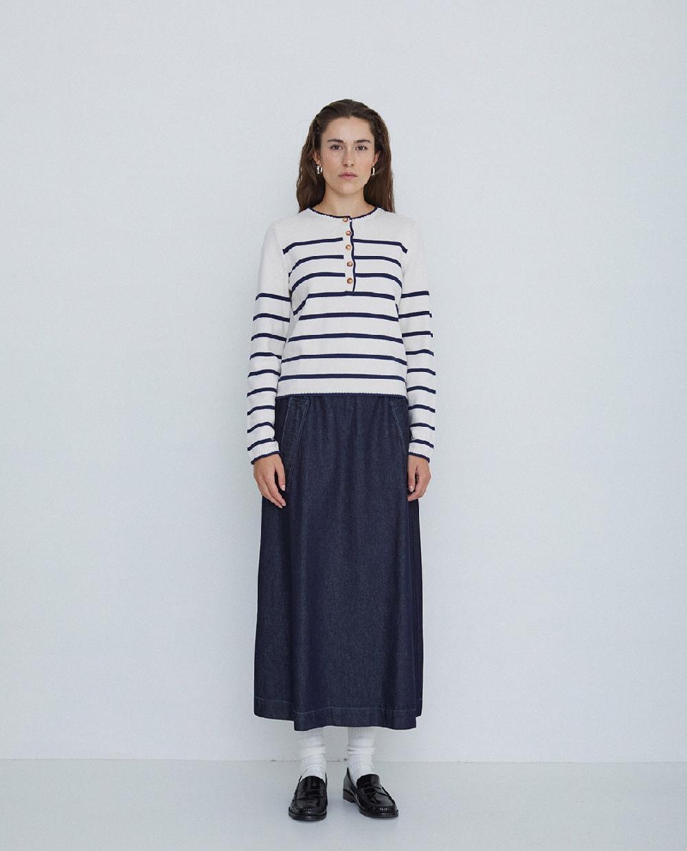 yerse Falda maxi denim azul oscuro Precio de fábrica