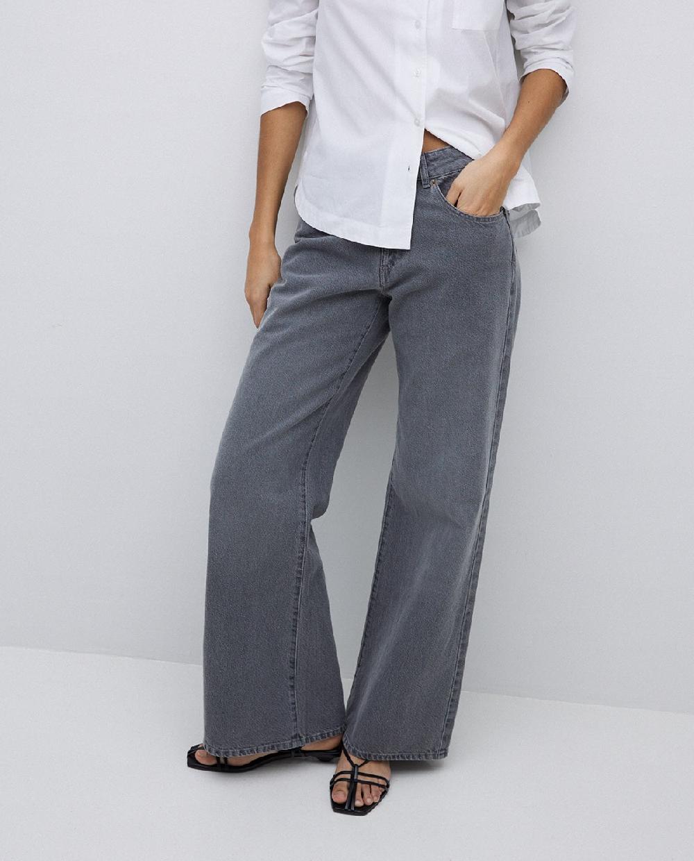 yerse Jeans anchos gris Tienda de fábrica
