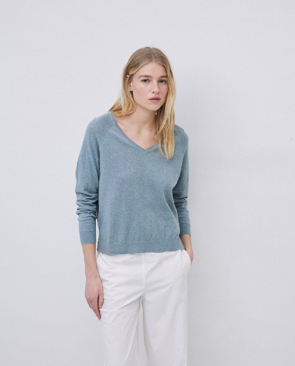 yerse Jersey 100% algodón orgánico pico gris verdoso Precios de Black Friday