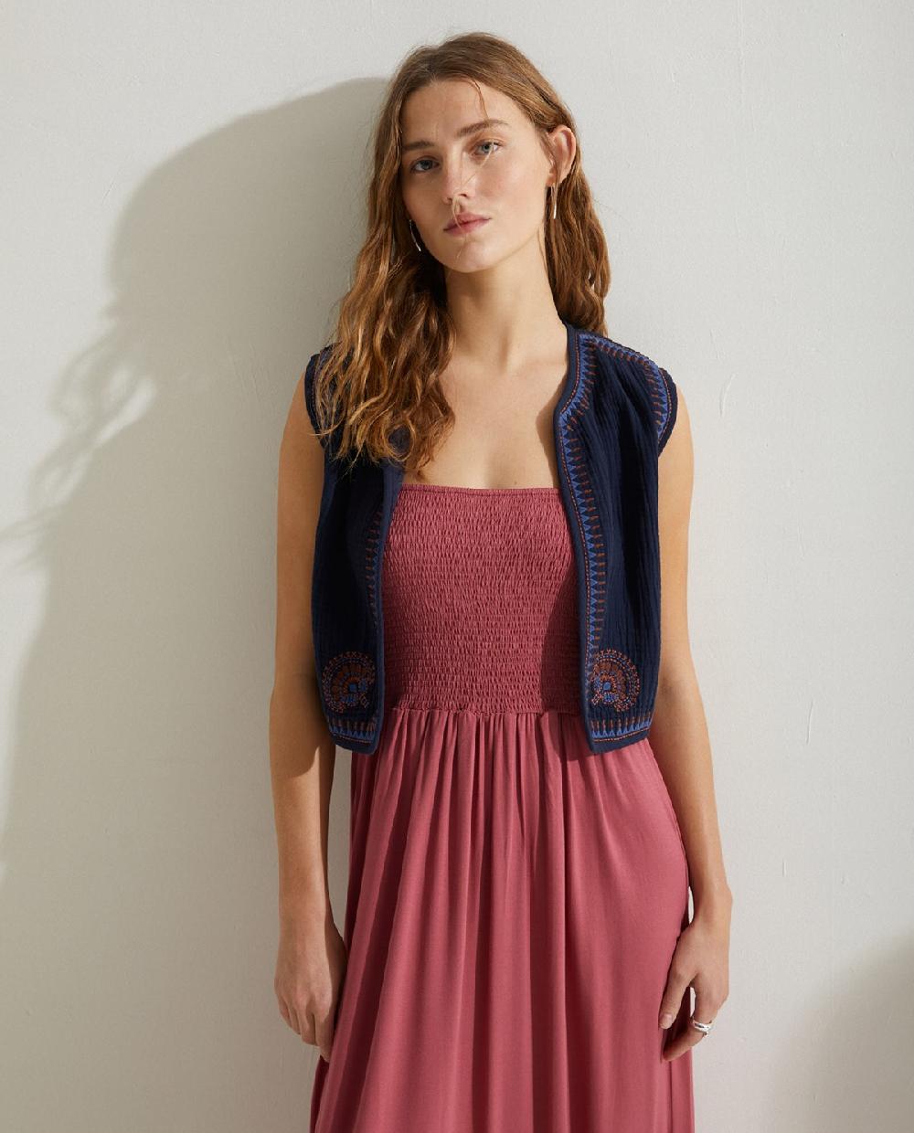 yerse Vestido fruncido tirantes WINE Rebajas online