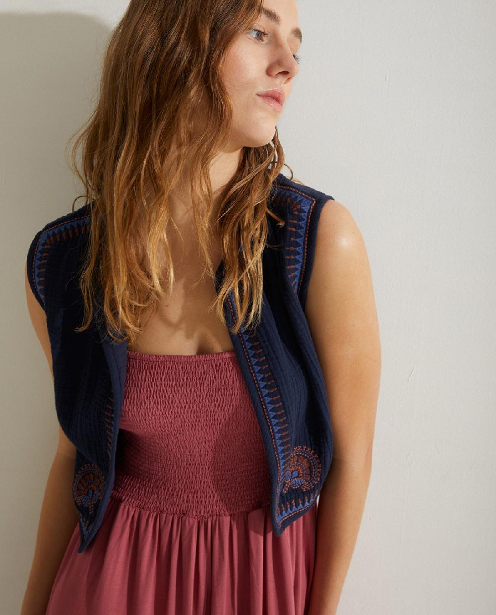 yerse Vestido fruncido tirantes WINE Rebajas online