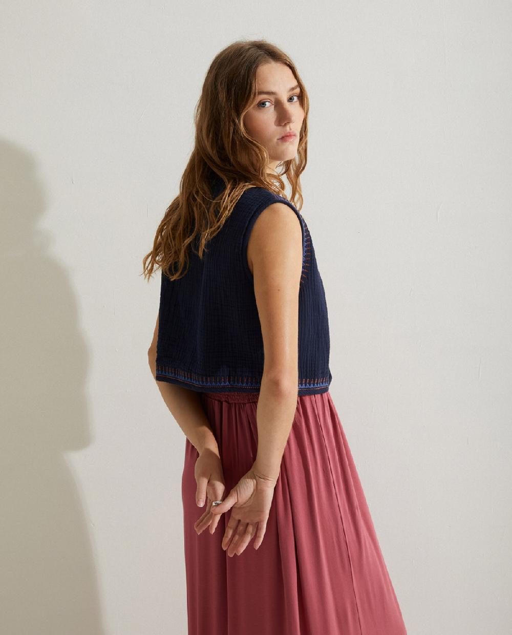 yerse Vestido fruncido tirantes WINE Rebajas online