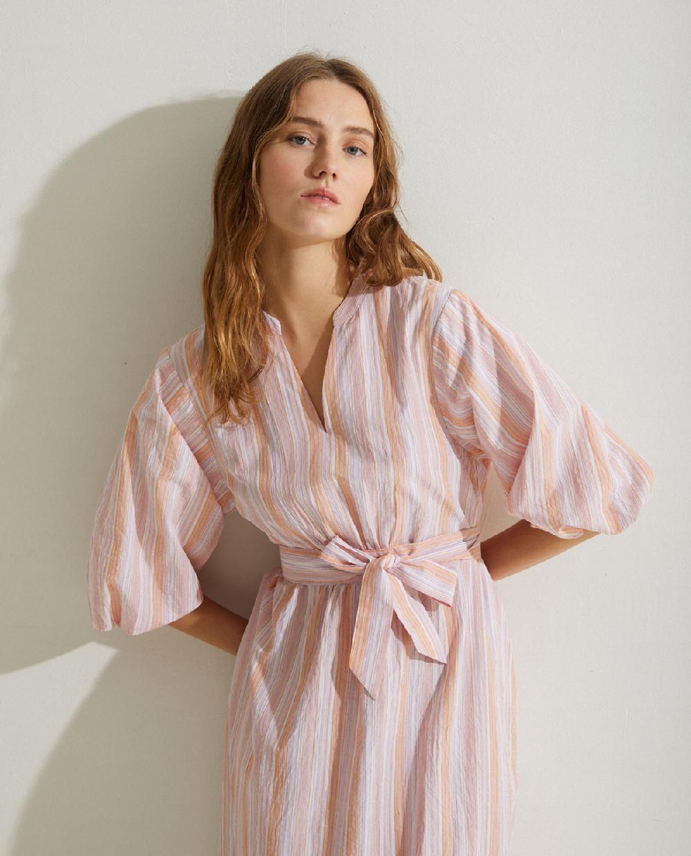 yerse Vestido mangas abullonadas rosa Solo hoy