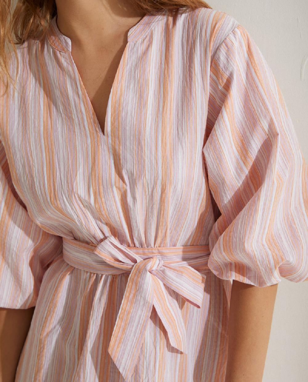 yerse Vestido mangas abullonadas rosa Solo hoy