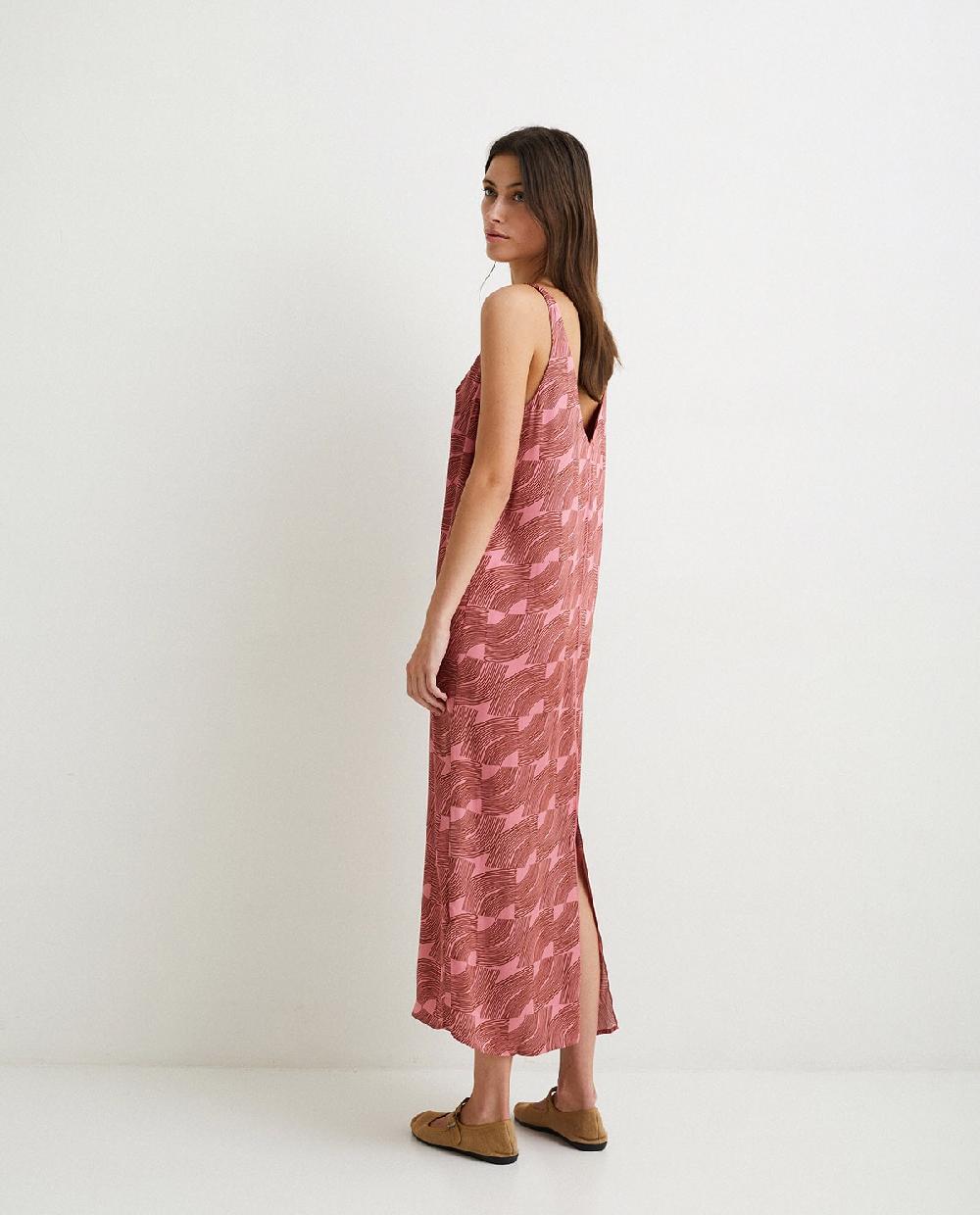 yerse Vestido satén tirantes rosa Ahorra y exporta