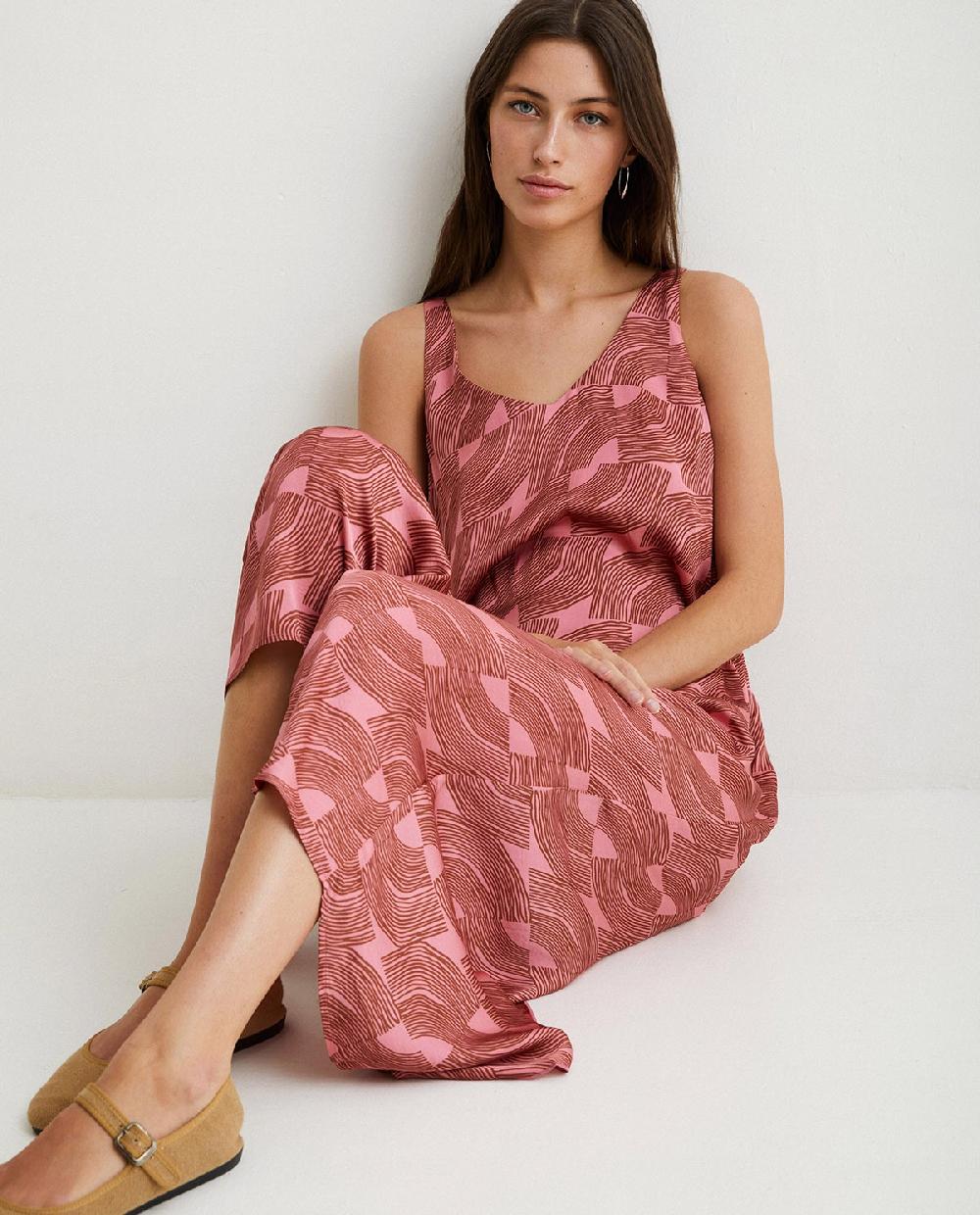 yerse Vestido satén tirantes rosa Ahorra y exporta