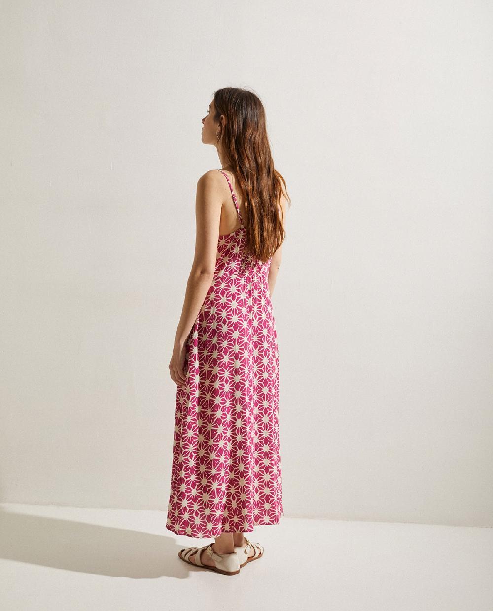 yerse Vestido tirantes estampado fuchsia En oferta