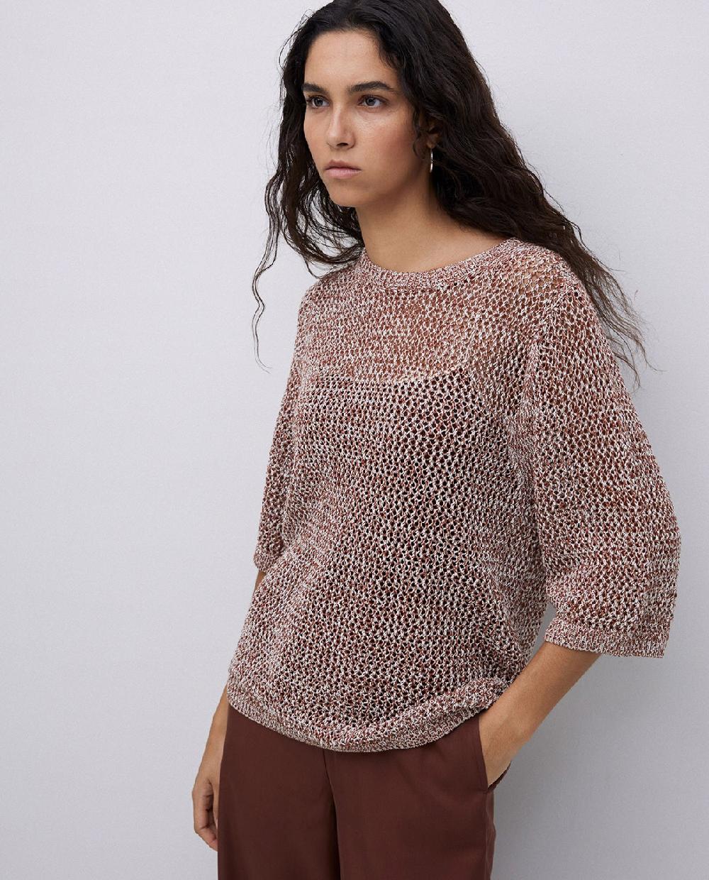 yerse Jersey calado terracota Última moda