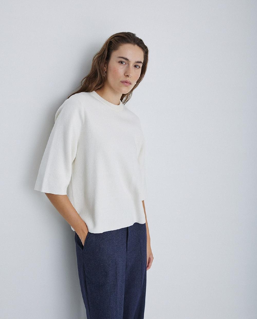 yerse Jersey con cashmere manga 3/4 crudo Ofertas de temporada