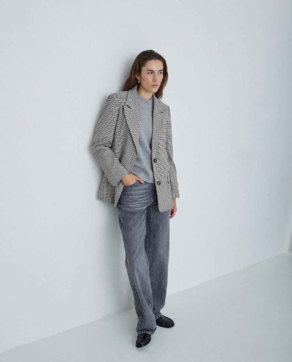 yerse Jersey con cashmere manga 3/4 gris Ofertas especiales