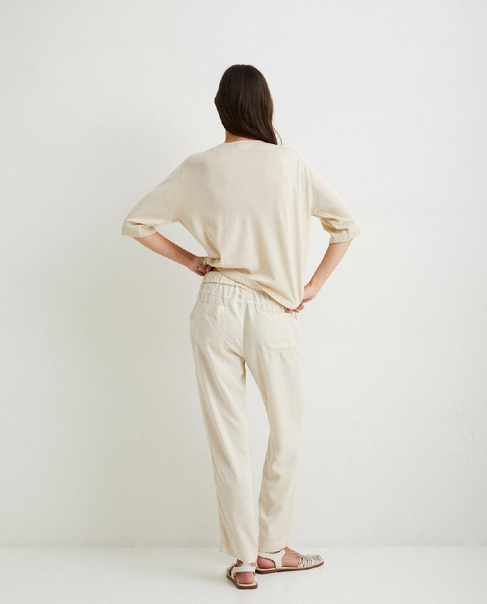 yerse Jersey cuello pico natural Grandes ahorros