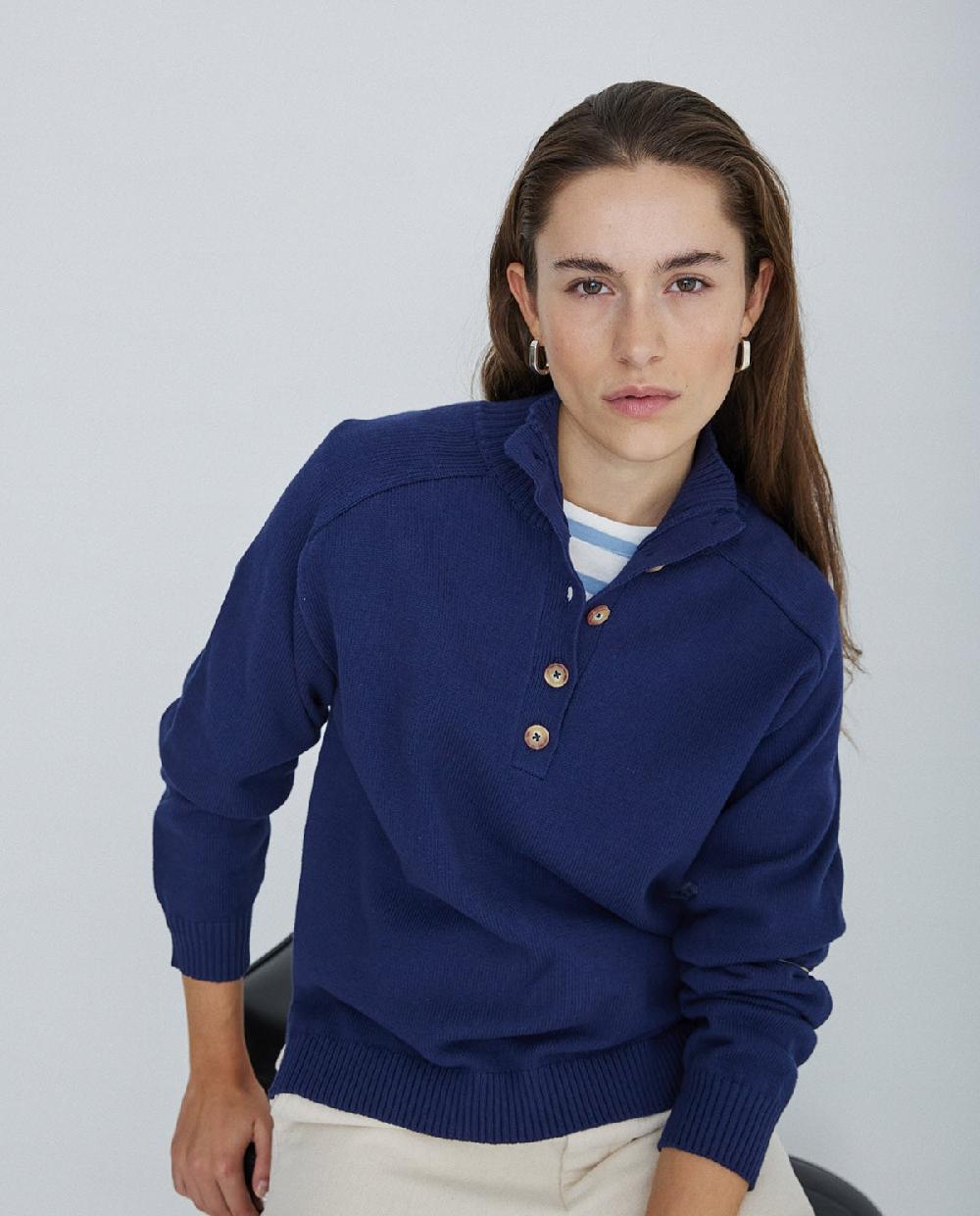 yerse Jersey de punto con botones azul oscuro Devoluciones gratuitas