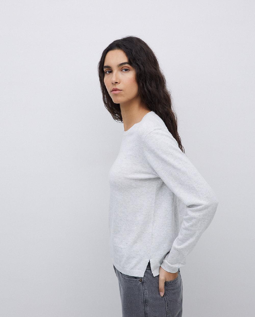 yerse Jersey escote redondo algodón orgánico gris Outlet