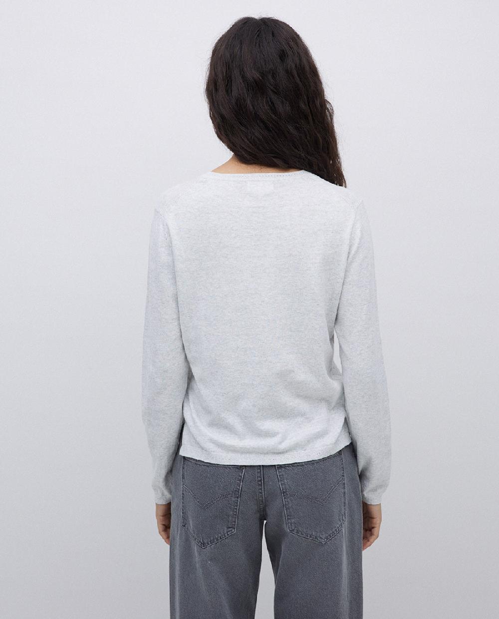 yerse Jersey escote redondo algodón orgánico gris Outlet