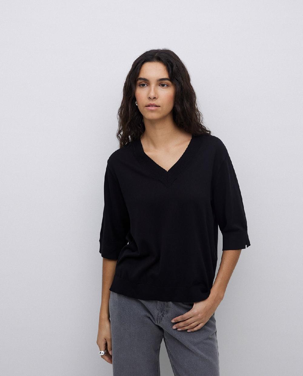 yerse Jersey manga corta negro Venta caliente