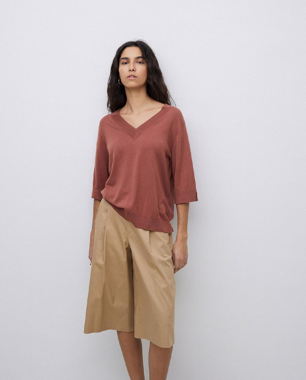 yerse Jersey manga corta terracota En oferta