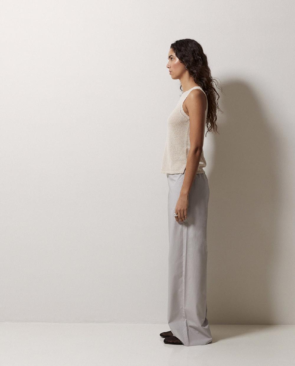 yerse Pantalones popelín wide leg gris Envío gratis