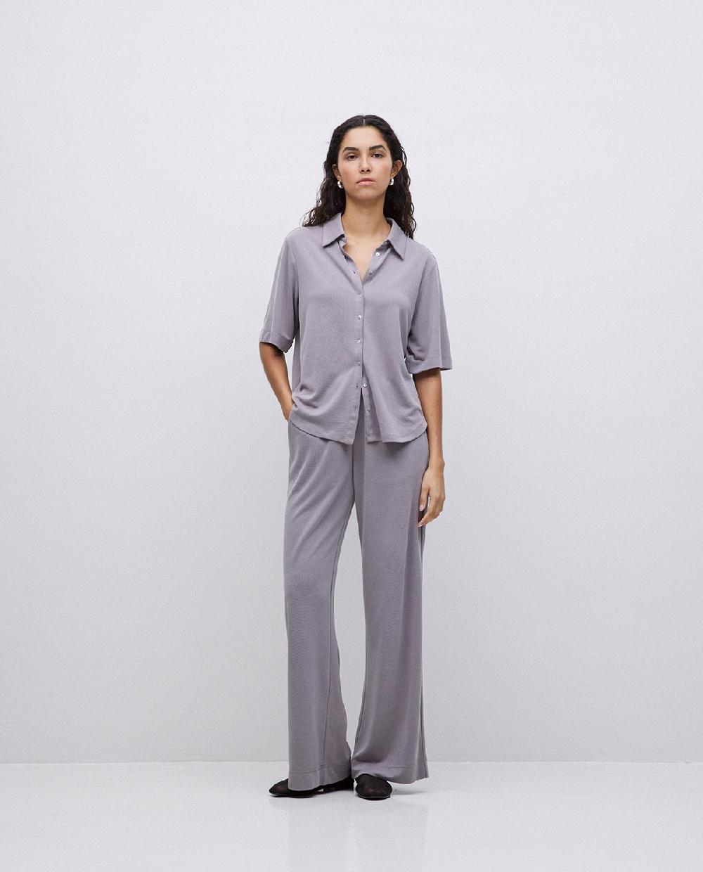 yerse Pantalones punto fluidos gris Envío gratis