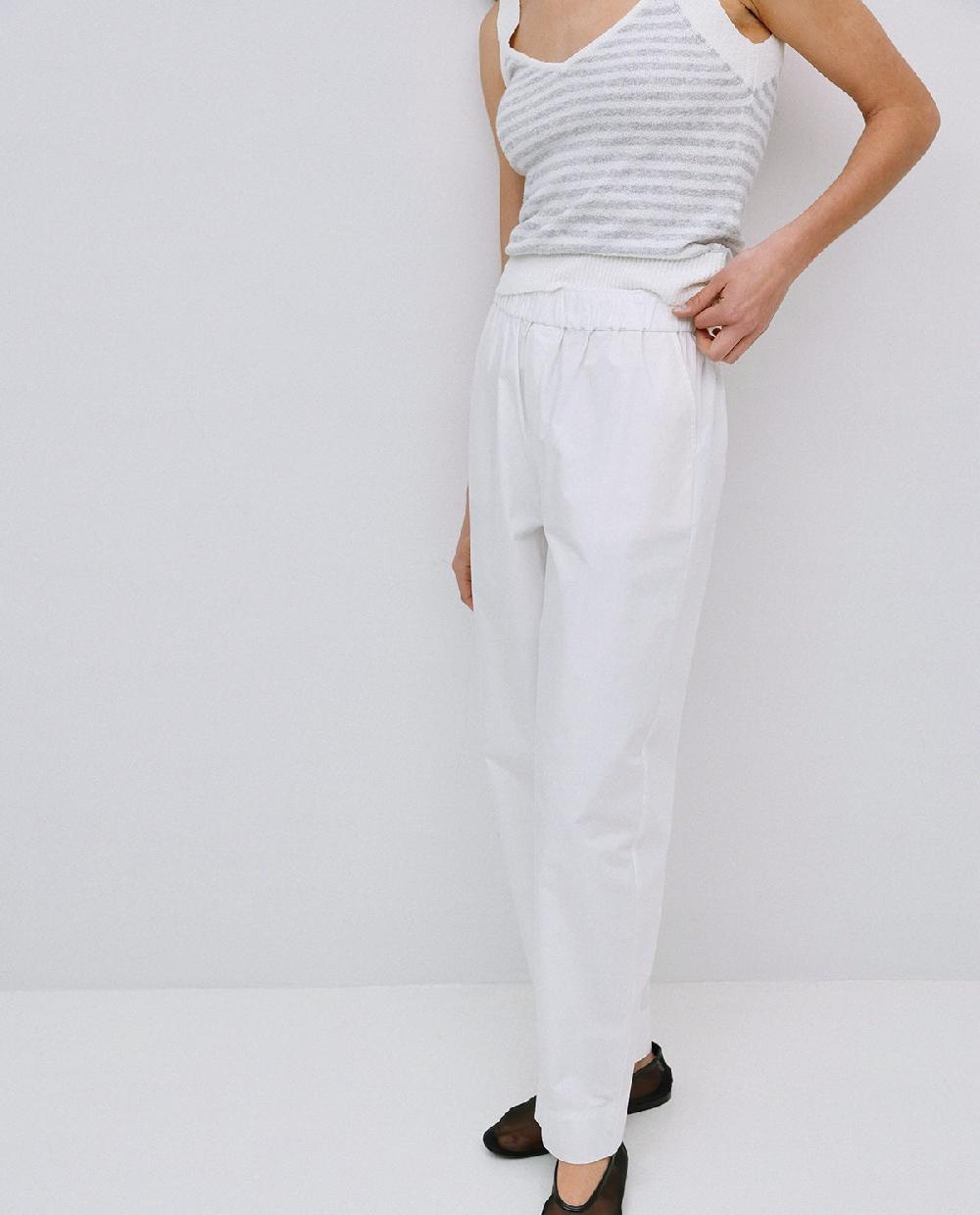 yerse Pantalones rectos popelín blanco COMPRAR AHORA