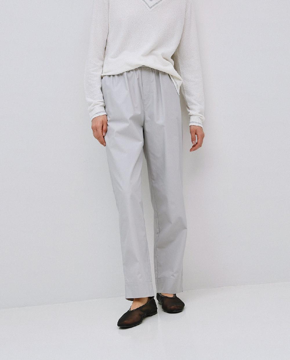 yerse Pantalones rectos popelín gris ÚLTIMAS EDICIONES