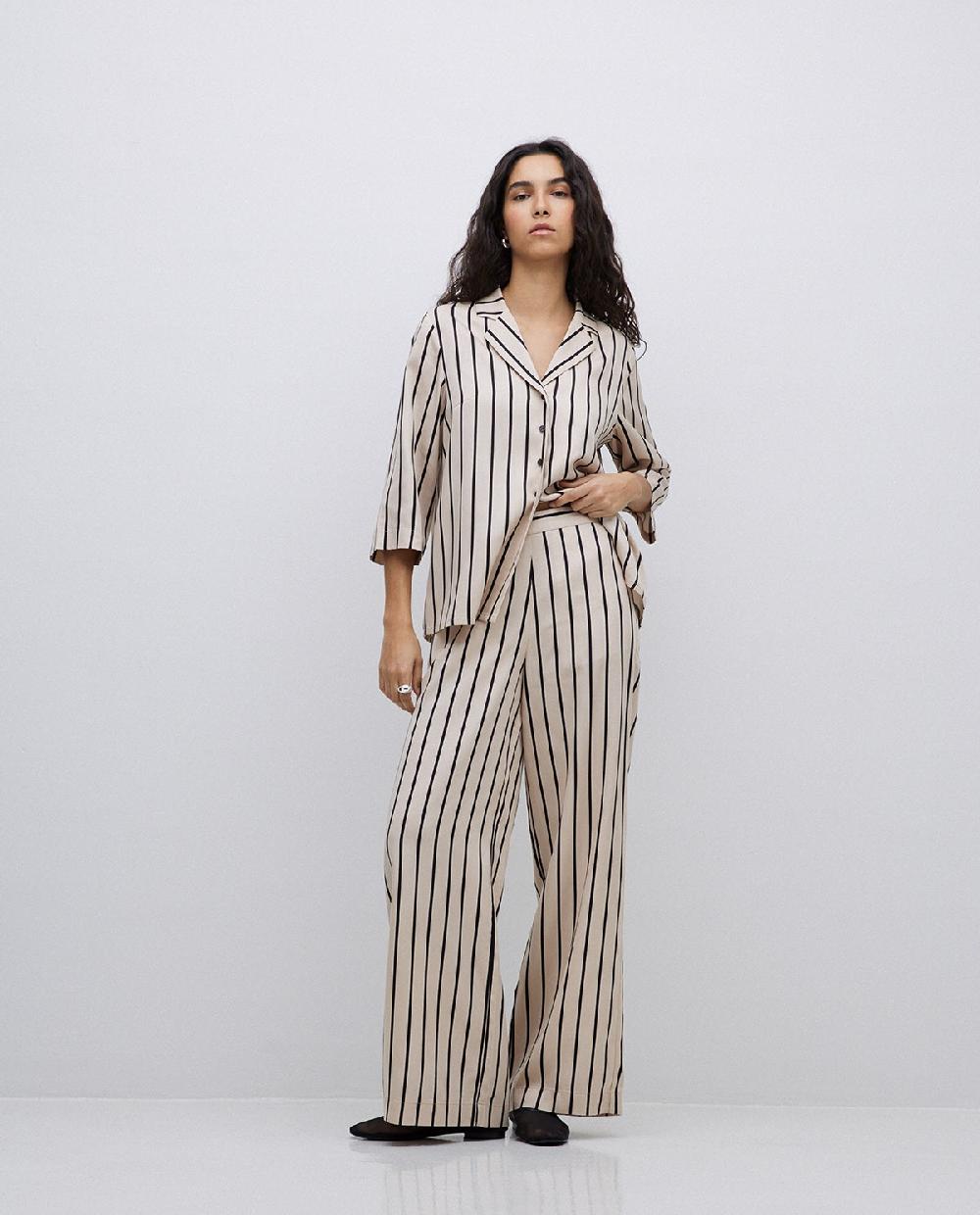 yerse Pantalones wide leg tencel crudo Envío internacional gratuito