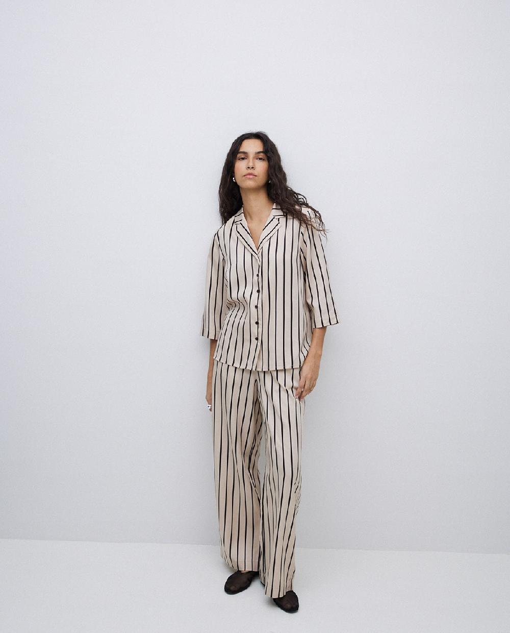 yerse Pantalones wide leg tencel crudo Envío internacional gratuito