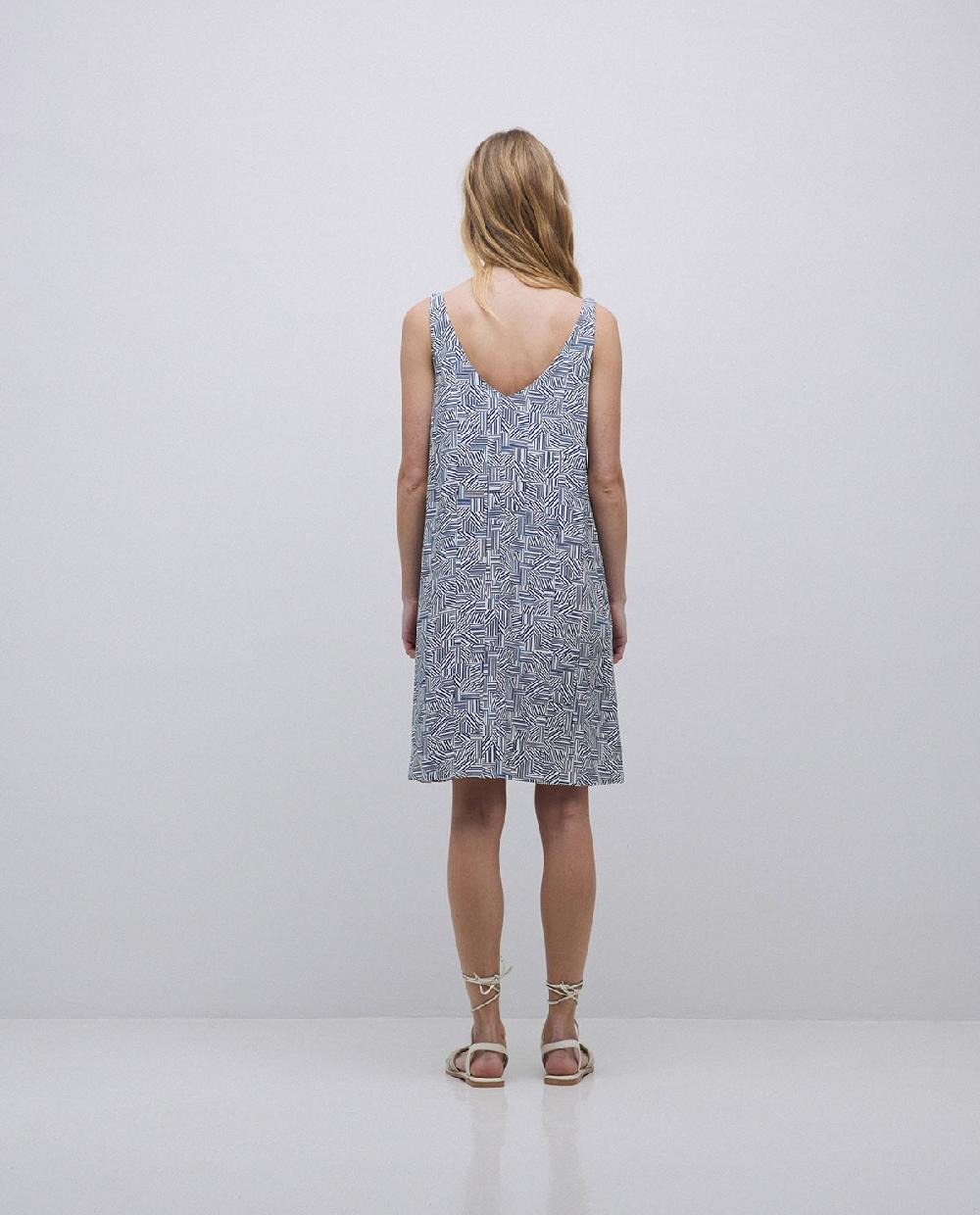 yerse Vestido creppe viscosa ecovero azul Devoluciones gratuitas