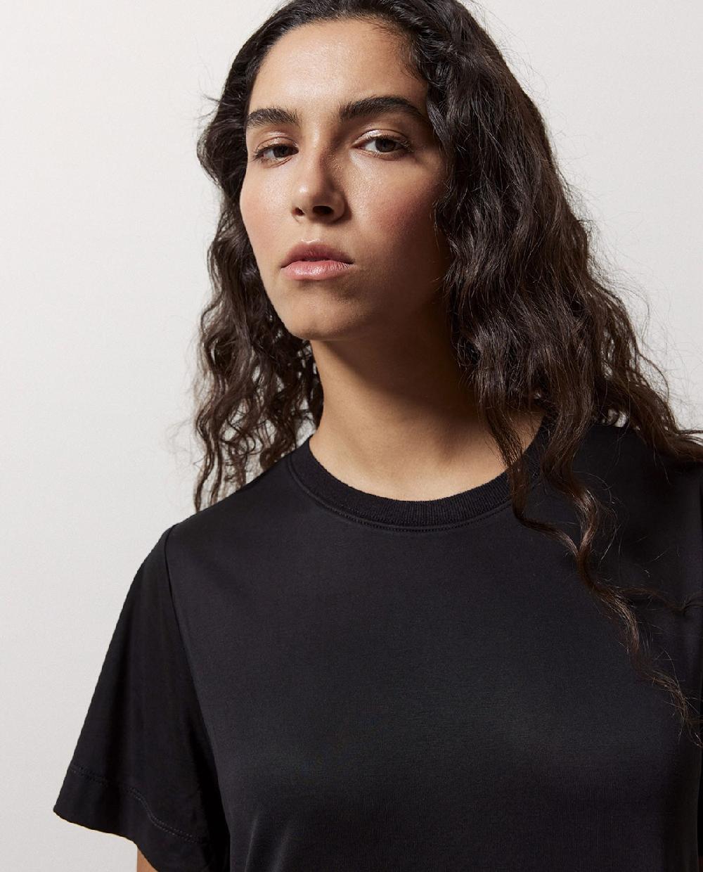 yerse Vestido evasé falda plisada negro En oferta