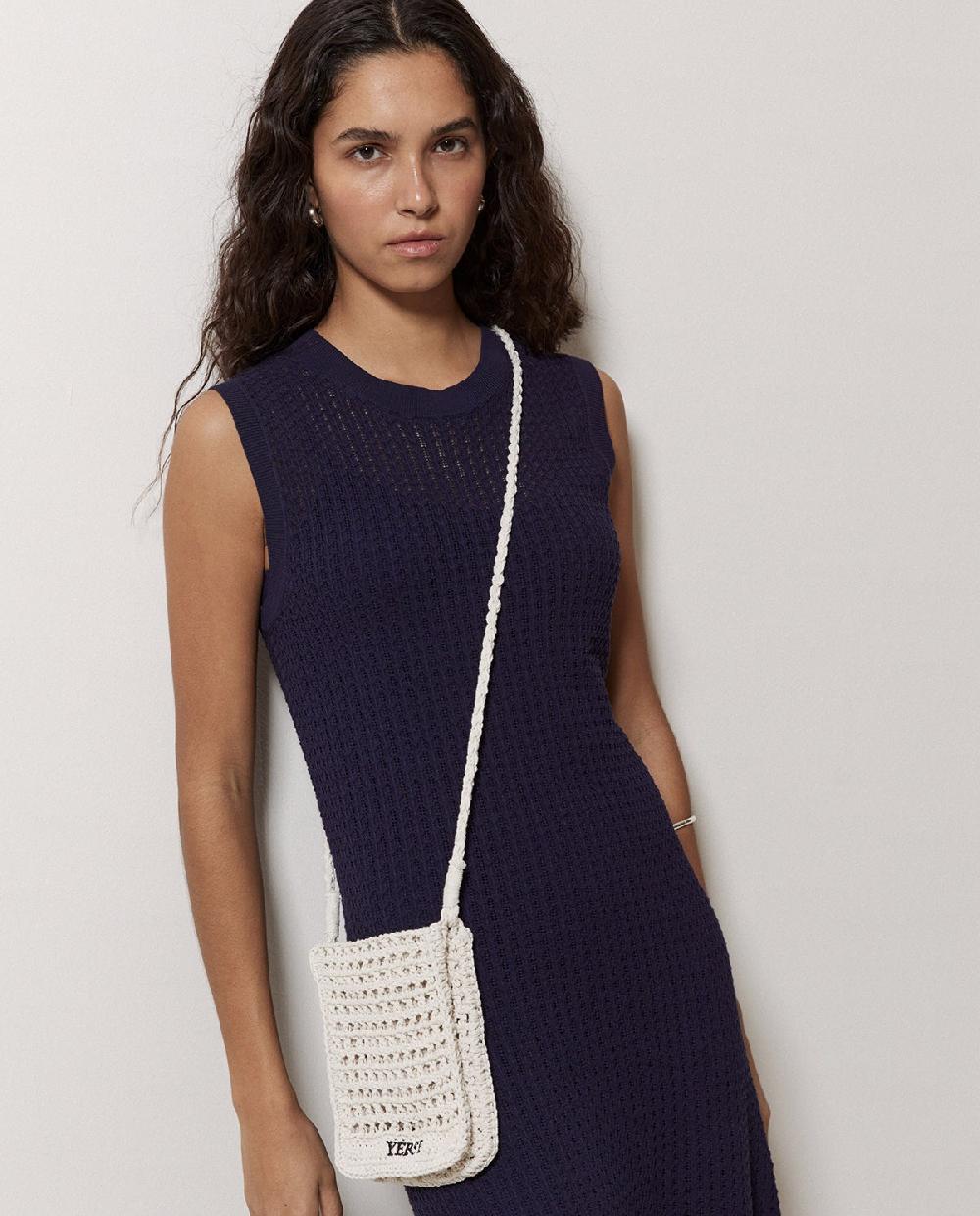 yerse Vestido largo calado azul oscuro Gran oferta