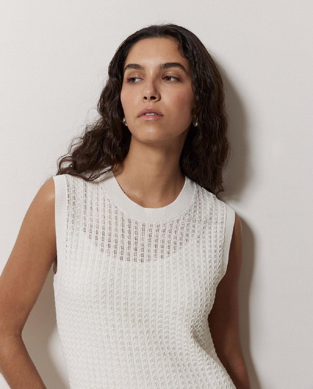 yerse Vestido largo calado blanco Rebajas baratas