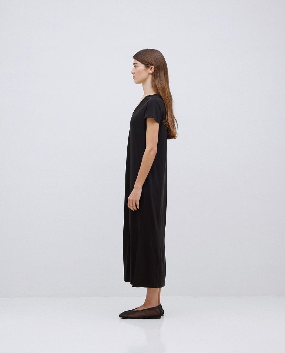 yerse Vestido midi manga japonesa negro Ventas relámpago