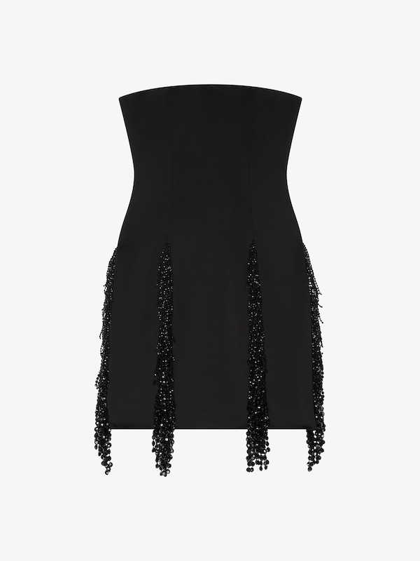 Givenchy Strapless dress in crepe satin with crystal fringes COMPRAR AHORA