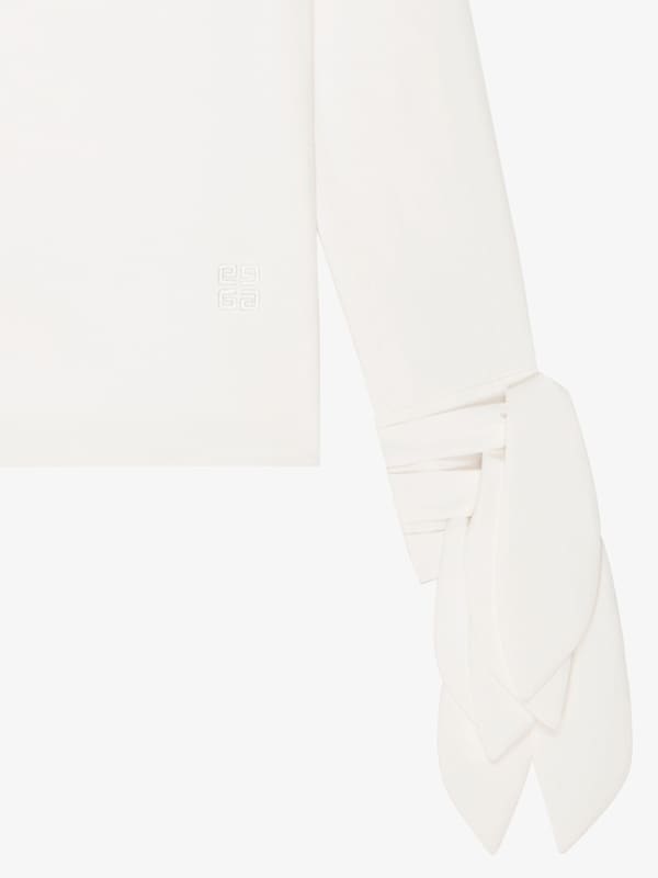 Givenchy Blouse with bows in poplin and 4G embroidery Oferta especial de fábrica