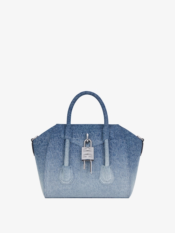 Givenchy Mini Antigona Lock bag in gradient denim Ofertas especiales