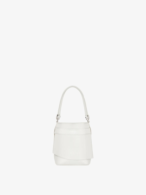 Givenchy Micro Shark Lock bucket bag in Box leather Última moda