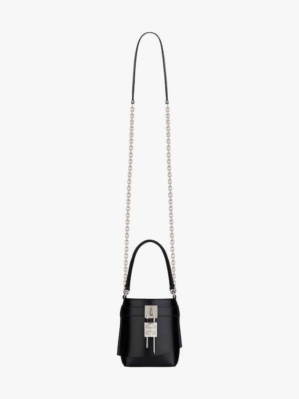 Givenchy Micro Shark Lock bucket bag in Box leather Descuento por venta flash
