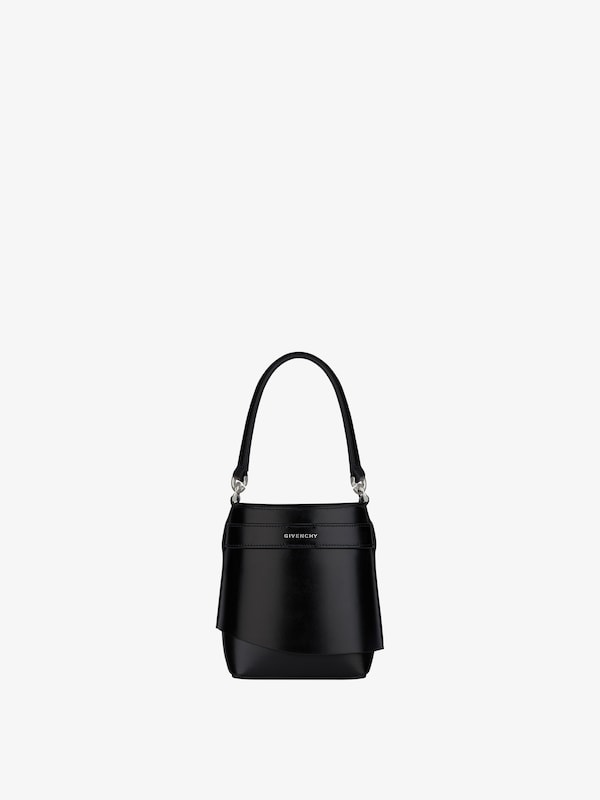 Givenchy Micro Shark Lock bucket bag in Box leather Descuento por venta flash