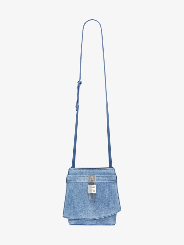 Givenchy Shark Lock bucket bag in washed denim Rebajas de fin de temporada