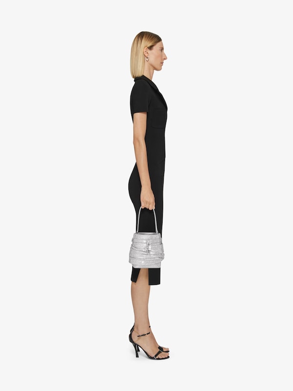 Givenchy Shark Lock bucket bag in satin with strass Outlet