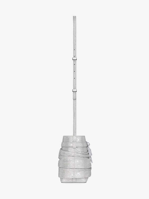 Givenchy Shark Lock bucket bag in satin with strass Outlet