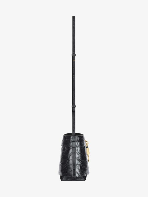 Givenchy Shark Lock bucket bag in crocodile effect leather Outlet online