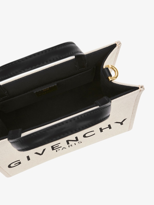 Givenchy Mini G-Tote shopping bag in canvas Ventas relámpago