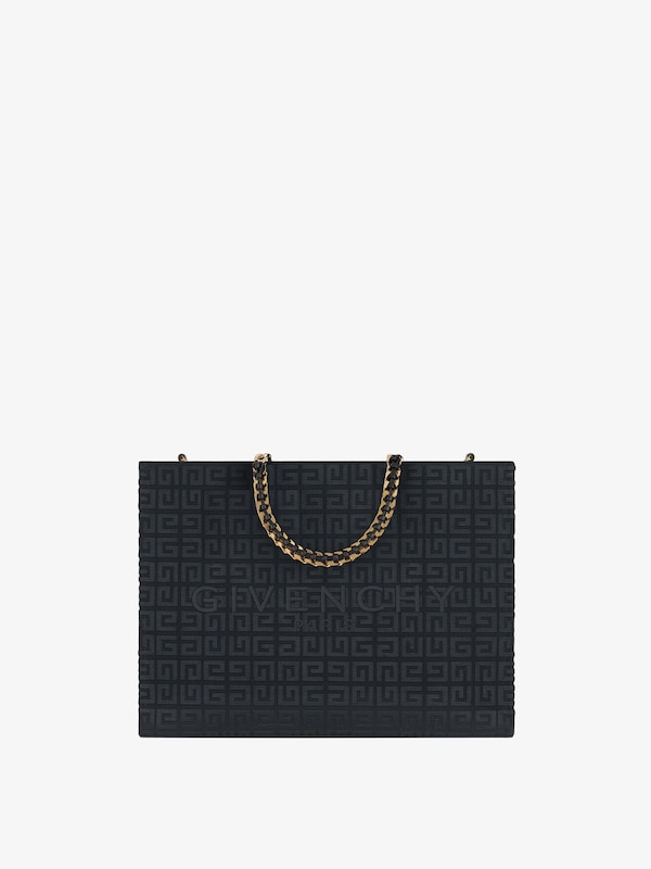 Givenchy Medium G-Tote shopping bag in 4G embroidery with chain Envío gratis