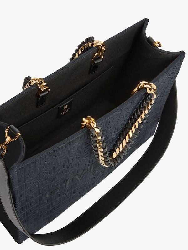Givenchy Medium G-Tote shopping bag in 4G embroidery with chain Envío gratis