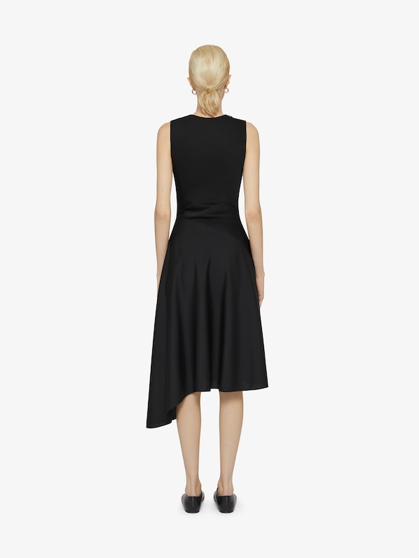 Givenchy Asymmetric dress in wool and mohair with plaston Descuento por venta flash