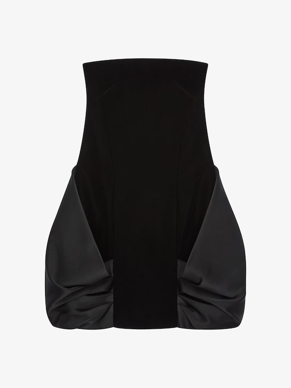 Givenchy Bi-material bustier draped dress En línea