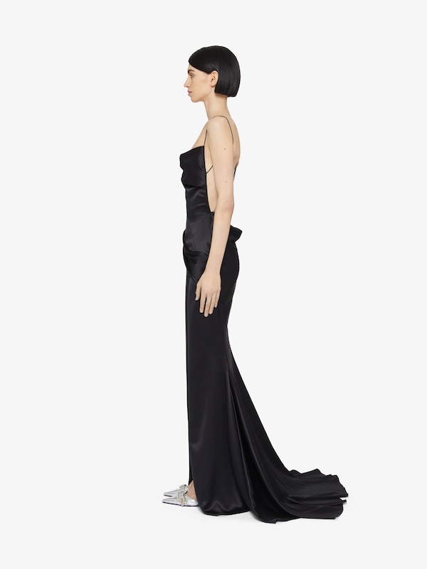 Givenchy Evening draped dress in satin with crystals Outlet