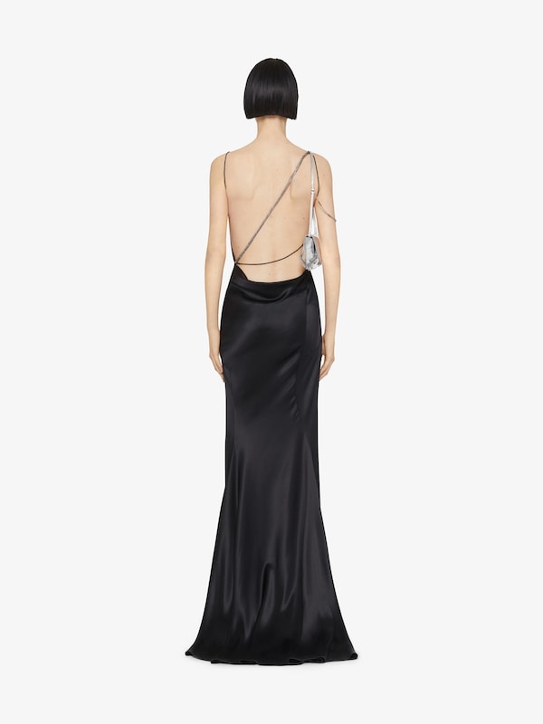 Givenchy Evening draped dress in satin with crystals Outlet