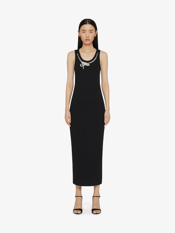 Givenchy Dress in jersey with crystals snake embroideries