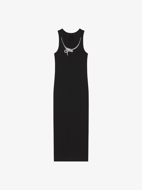 Givenchy Dress in jersey with crystals snake embroideries Outlet online